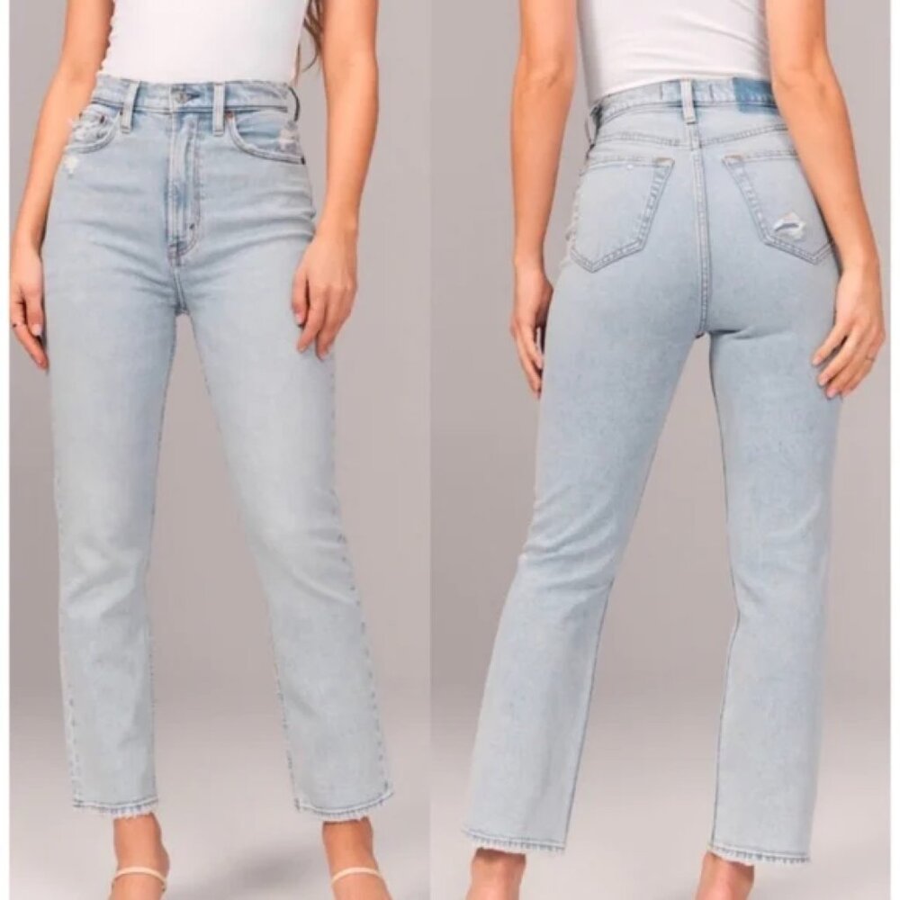 Abercrombie & Fitch Size 25 The Ankle Straight Ultra High Rise Curve Love Jeans